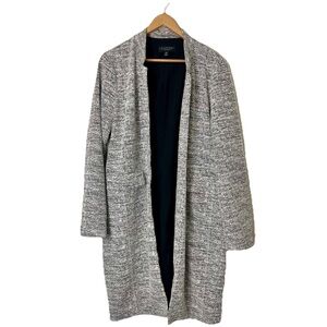 Laundry By Shelli Segal Heathered Gray Open Cardigan